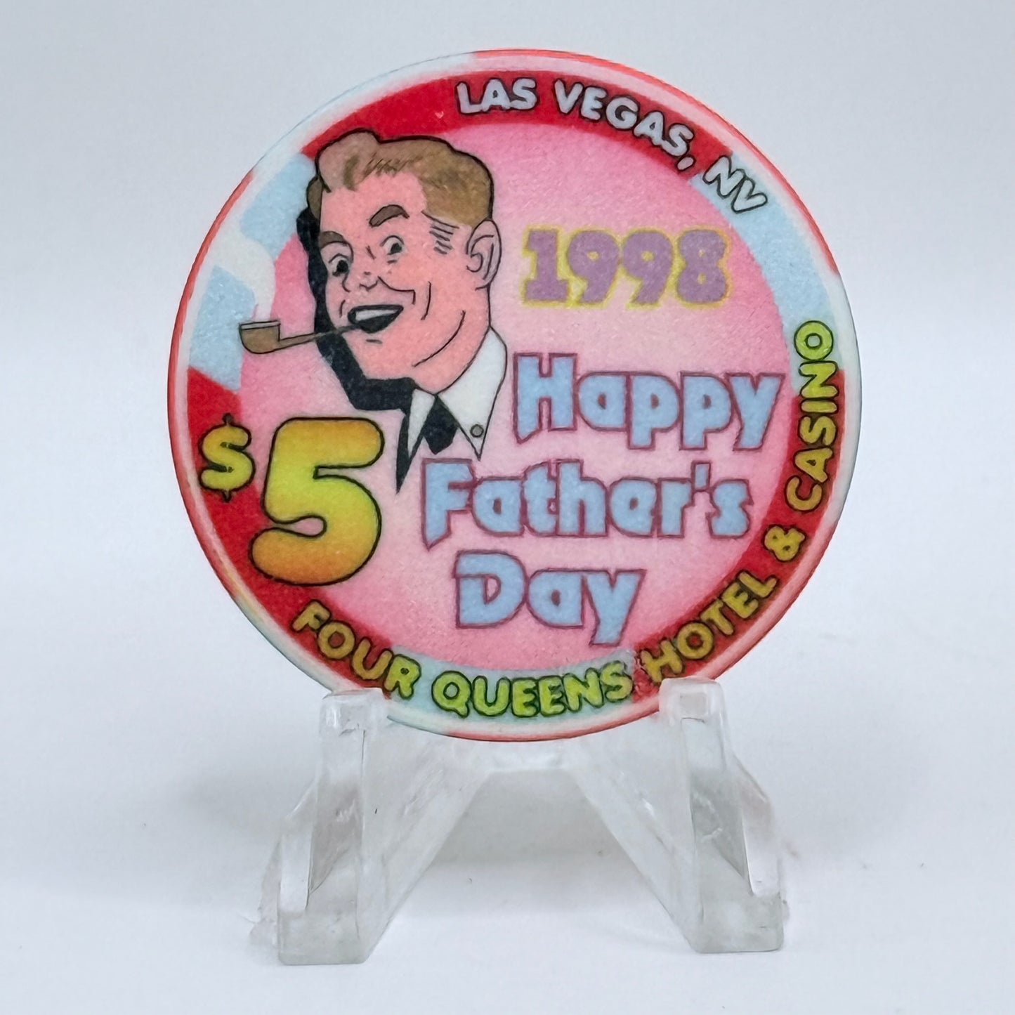 Four Queens Las Vegas Nevada 1998 'Father's Day' LE $5 Casino Chip N9739