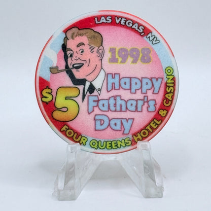 Four Queens Las Vegas Nevada 1998 'Father's Day' LE $5 Casino Chip N9739