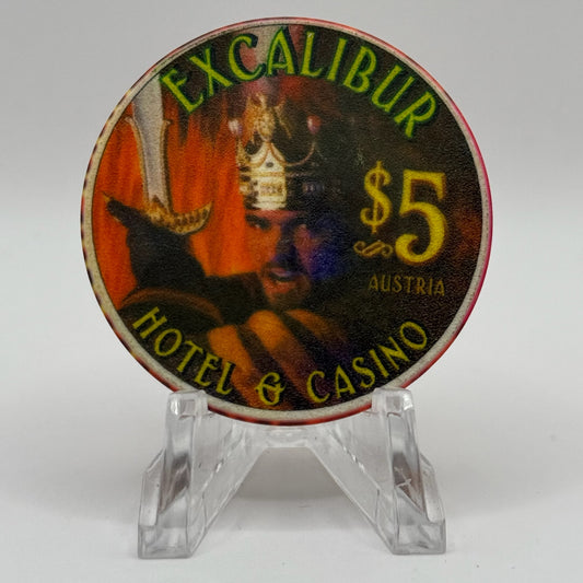 Excalibur Las Vegas Nevada 1999 'Austria' LE $5 Casino Chip V4072