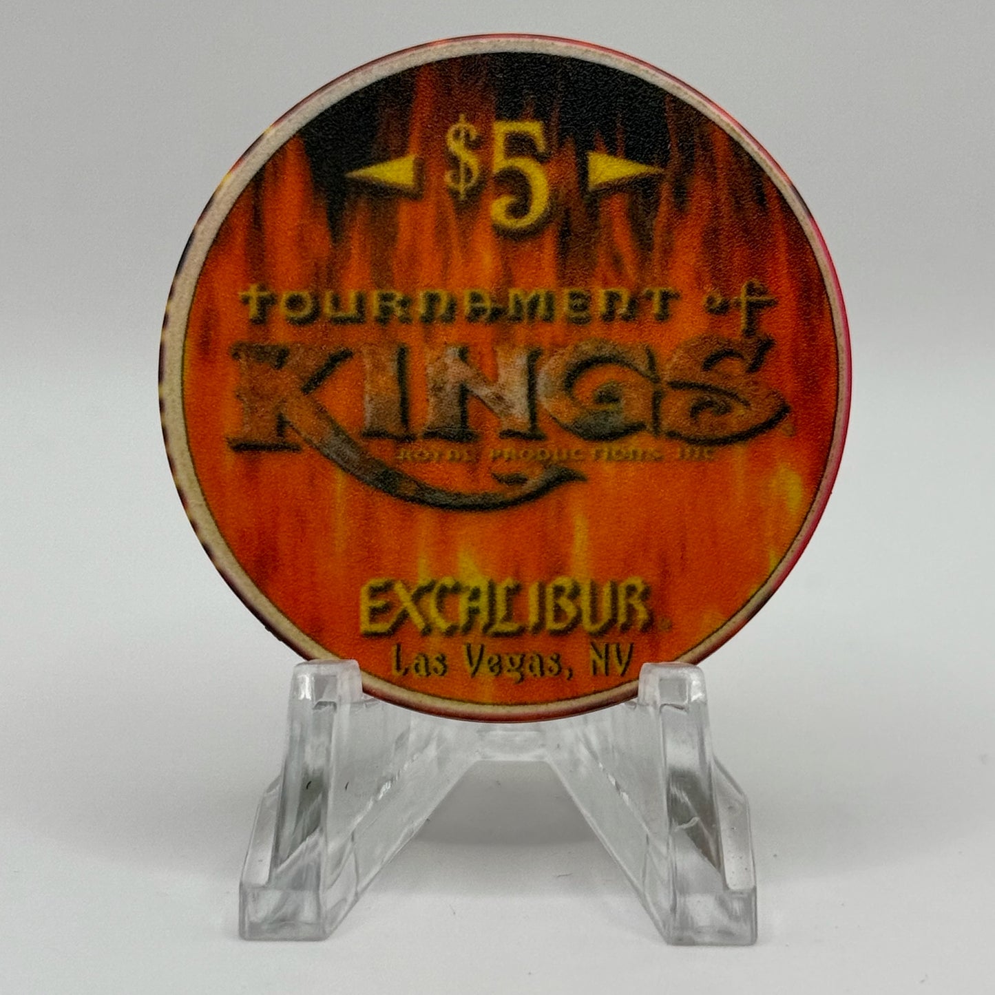 Excalibur Las Vegas Nevada 1999 'Austria' LE $5 Casino Chip V4072