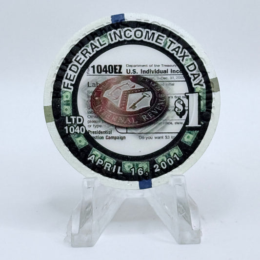 Four Queens Las Vegas Nevada 2001 'Federal Income Tax Day' LE $1 Casino Chip V6723