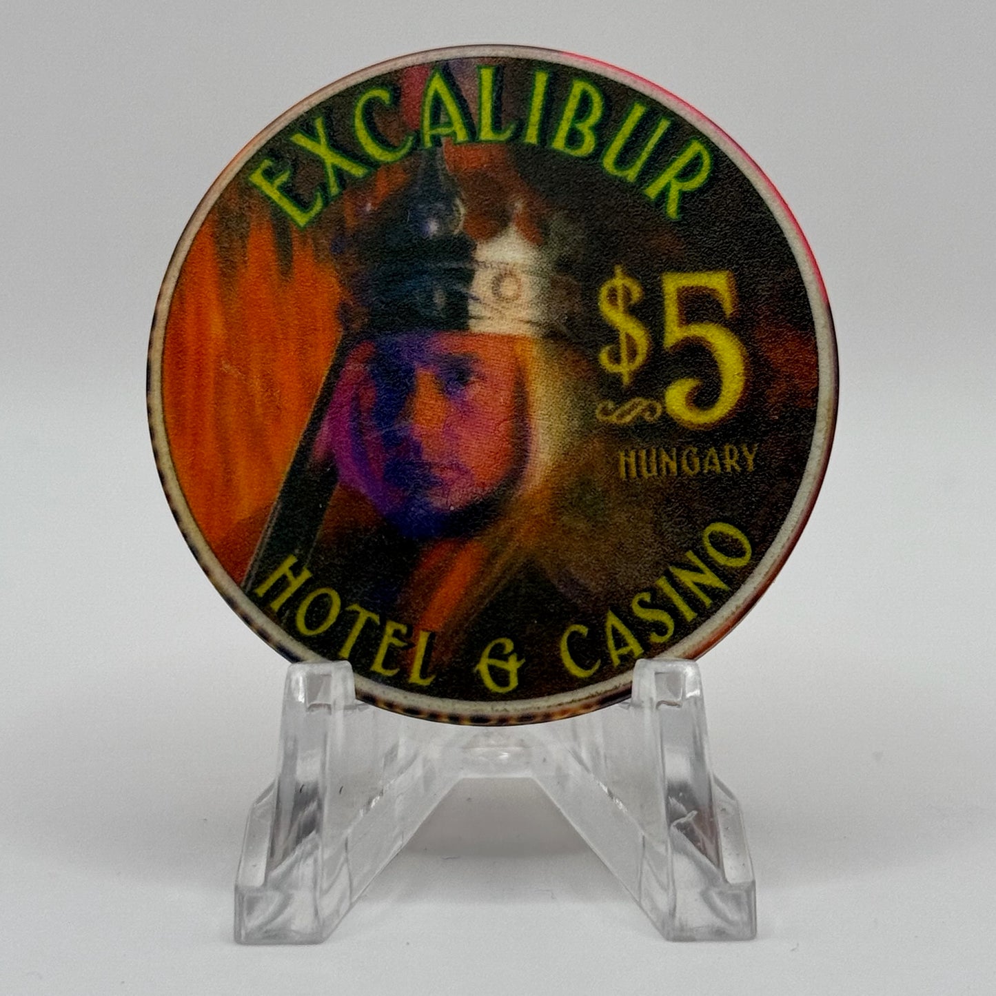 Excalibur Las Vegas Nevada 1999 'Hungary' LE $5 Casino Chip V4075