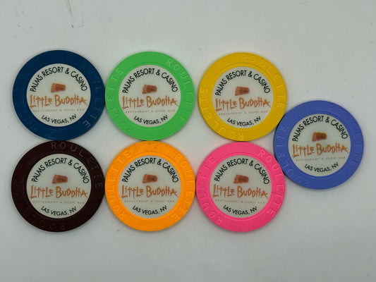 Palms Casino Resort Las Vegas Nevada 2002 Series 201 Set of 7 Roulette Casino Chip E1877