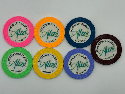 Palms Casino Resort Las Vegas Nevada 2002 Series 202 Set of 7 Roulette Casino Chip E1863
