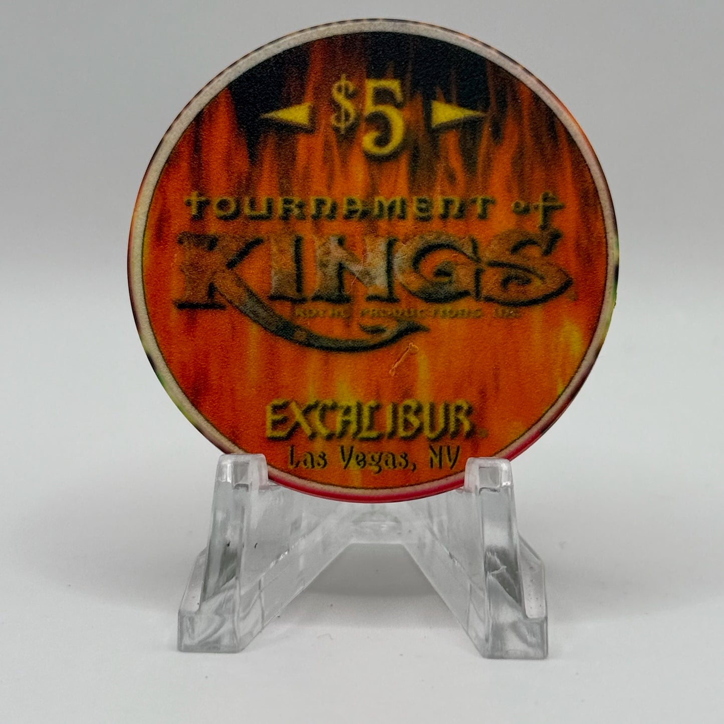 Excalibur Las Vegas Nevada 1999 "Norway' LE $5 Casino Chip V4077