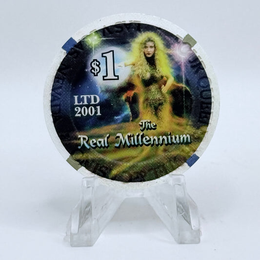 Four Queens Las Vegas Nevada 2000 'The Real Millennium' LE $1 Casino Chip V6733