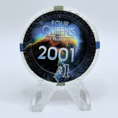Four Queens Las Vegas Nevada 2000 'The Real Millennium' LE $1 Casino Chip V6733