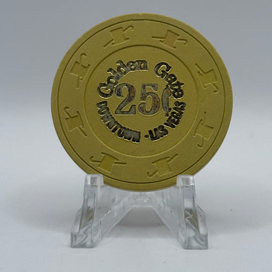 Golden Gate Las Vegas Nevada 1980's $0.25 Casino Chip N7142