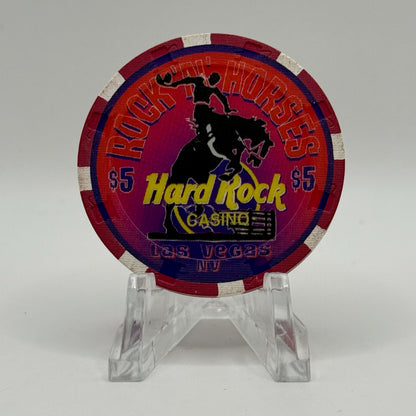 Hard Rock - Las Vegas Las Vegas Nevada 2002 'Rock-n Horses' Series 3 LE $5 Casino Chip E0777