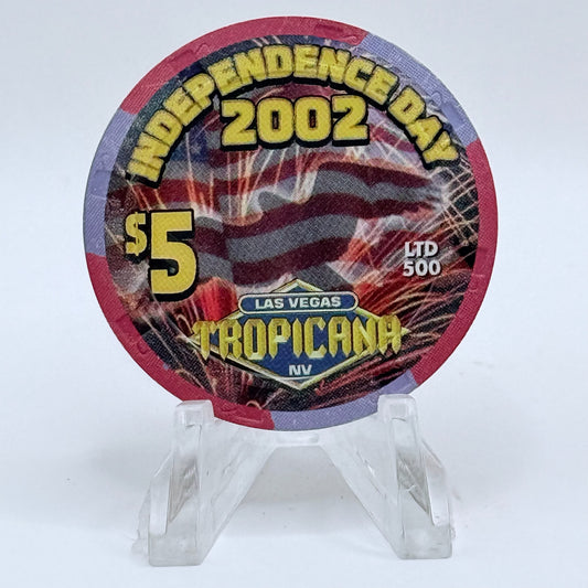Tropicana Las Vegas Nevada 2002 'Independence Day' LE $5 Casino Chip E2857