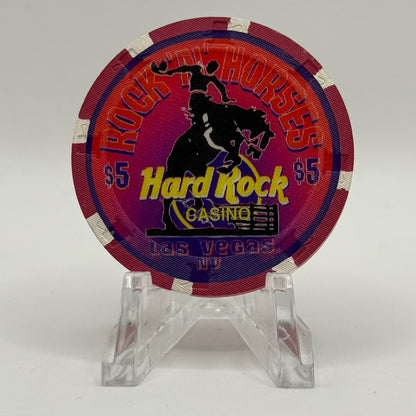 Hard Rock - Las Vegas Las Vegas Nevada 2002 'Rock-n Horses' Series 3 LE $5 Casino Chip E0778