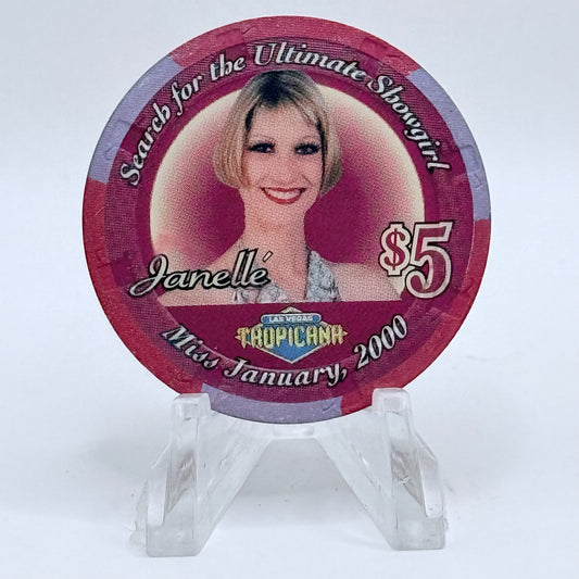 Tropicana Las Vegas Nevada 2000 'Janelle' Series 50 LE $5 Casino Chip V5868