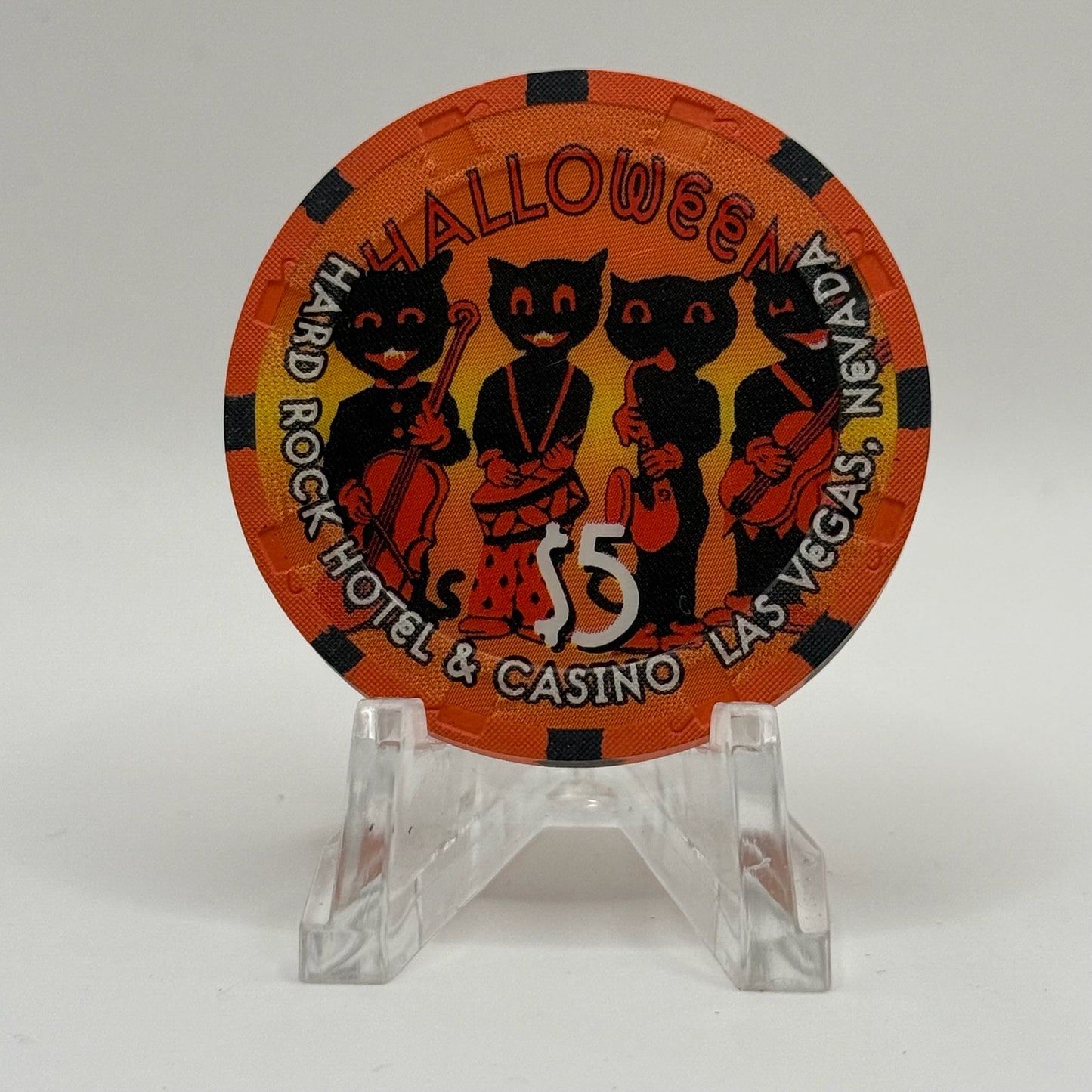 Hard Rock - Las Vegas Las Vegas Nevada 2003 'Halloween' LE $5 Casino Chip E0764