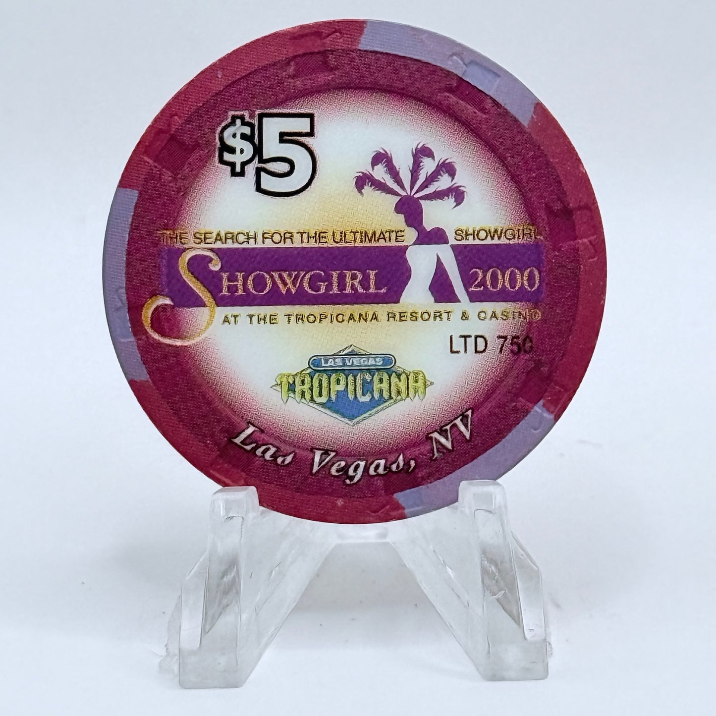 Tropicana Las Vegas Nevada 2000 'Jessera' Series 50 LE $5 Casino Chip V5865