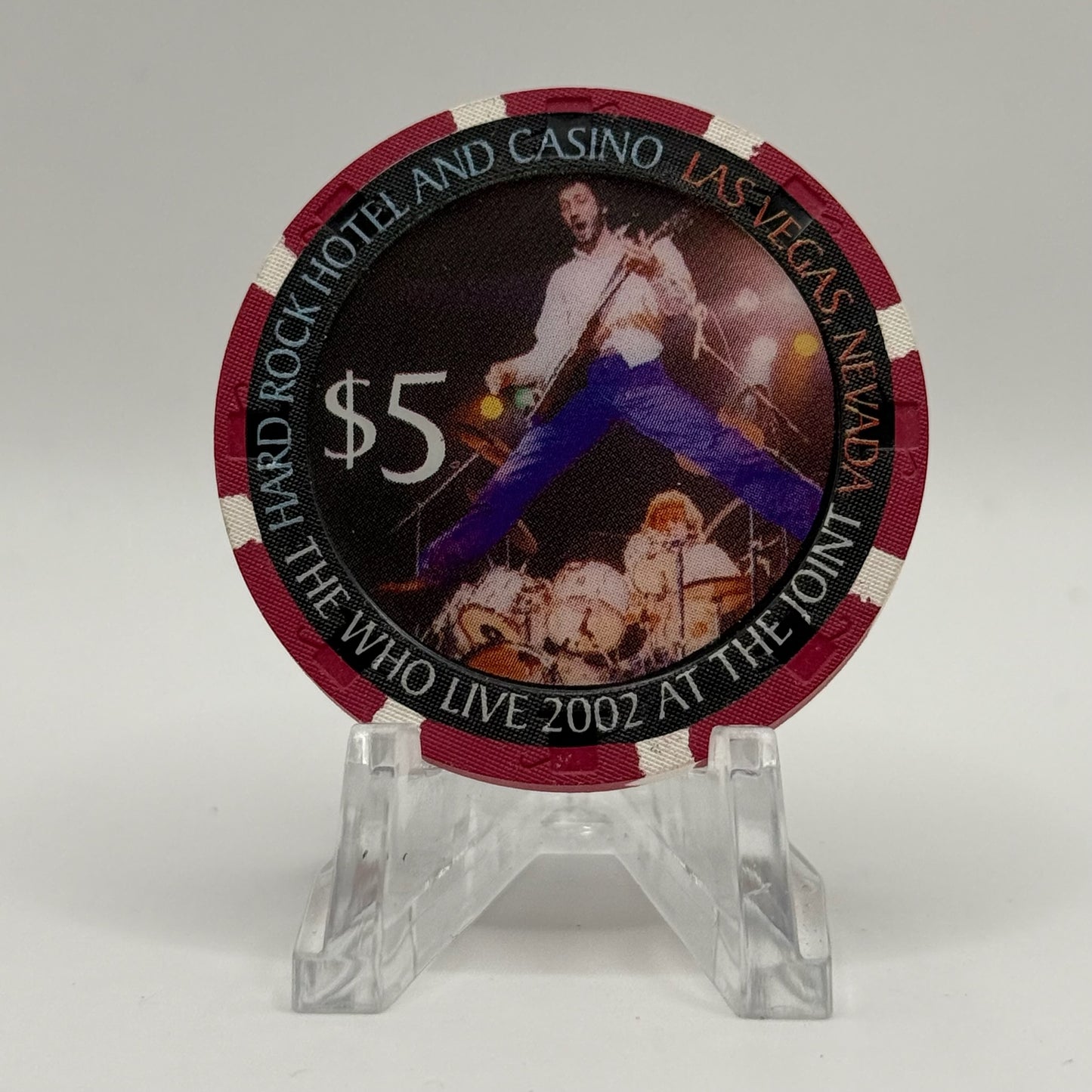 Hard Rock - Las Vegas Las Vegas Nevada 2002 'The Who' LE $5 Casino Chip V8690