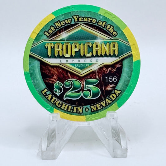 Tropicana Express Laughlin Nevada 2008 '1st New Years' LE $25 Casino Chip