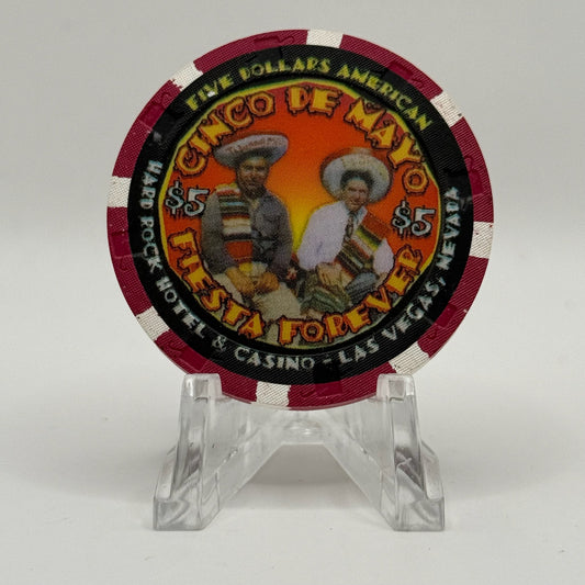 Hard Rock - Las Vegas Las Vegas Nevada 2001 'Cinco De Mayo' LE $5 Casino Chip V6051