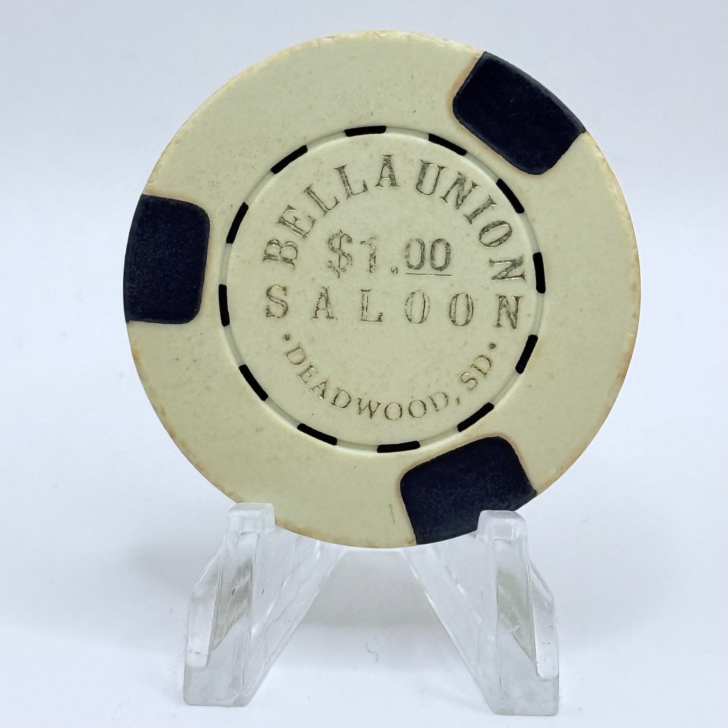 Bella Union Saloon Deadwood South Dakota 1989 $1 Casino Chip D0500