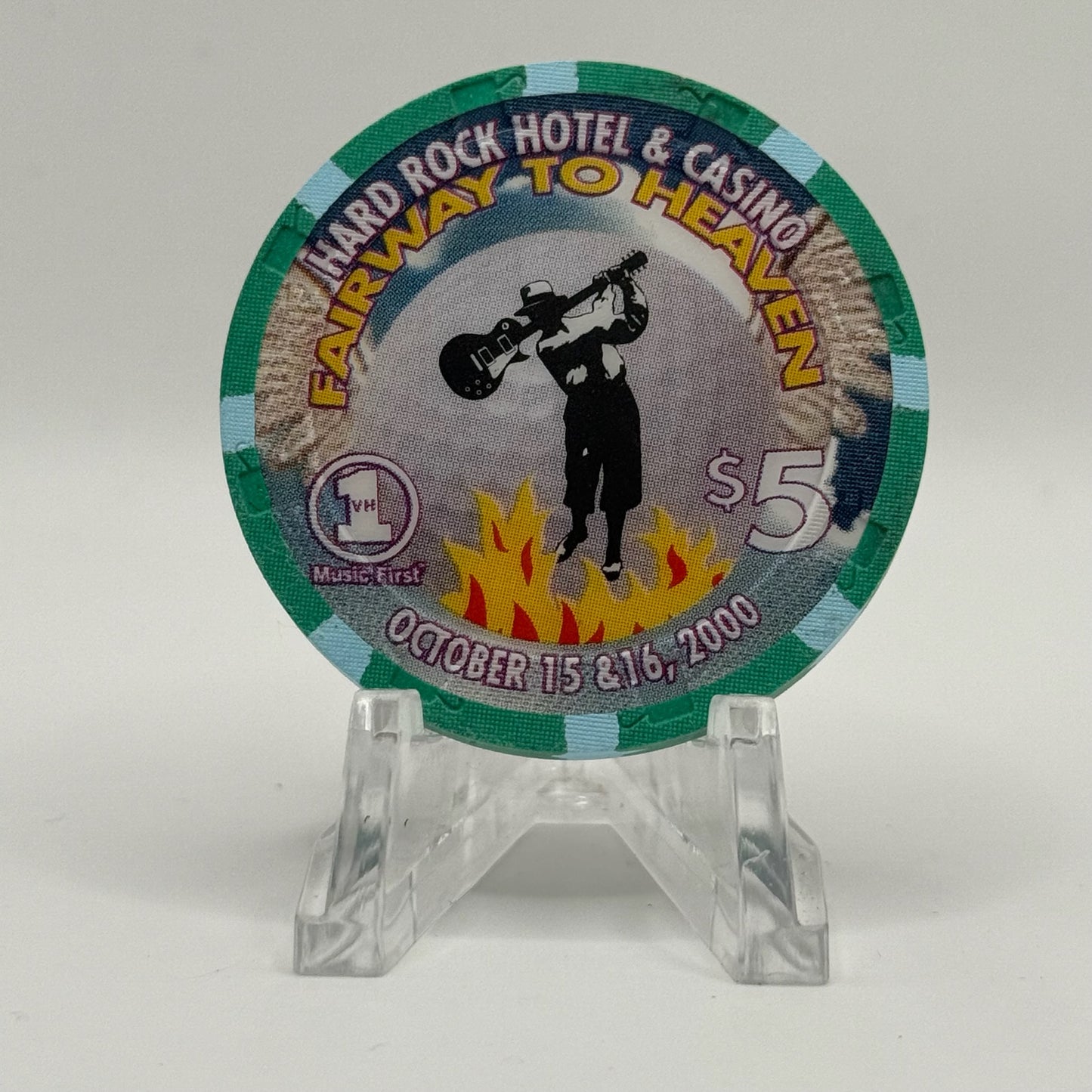 Hard Rock - Las Vegas Las Vegas Nevada 2000 'Fairway to Heaven' LE $5 Casino Chip V7748