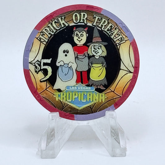Tropicana Las Vegas Nevada 2001 'Happy Halloween' LE $5 Casino Chip V7102