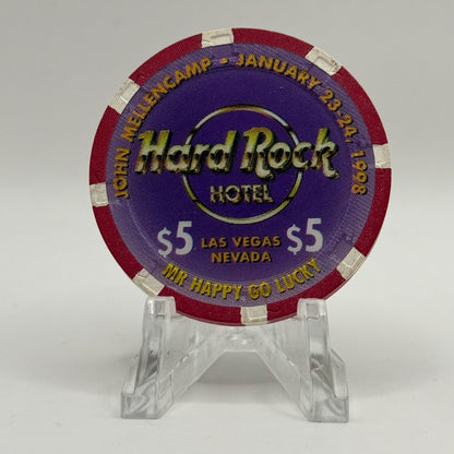 Hard Rock - Las Vegas Las Vegas Nevada 1998 'John Mellencamp' LE $5 Casino Chip N9853