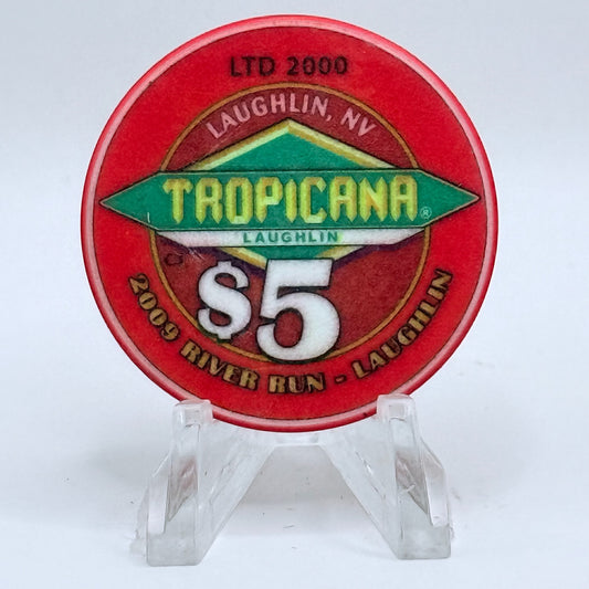 Tropicana Express Laughlin Nevada 2009 'River Run' LE $5 Casino Chip E9182