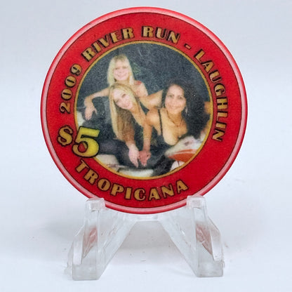 Tropicana Express Laughlin Nevada 2009 'River Run' LE $5 Casino Chip E9182