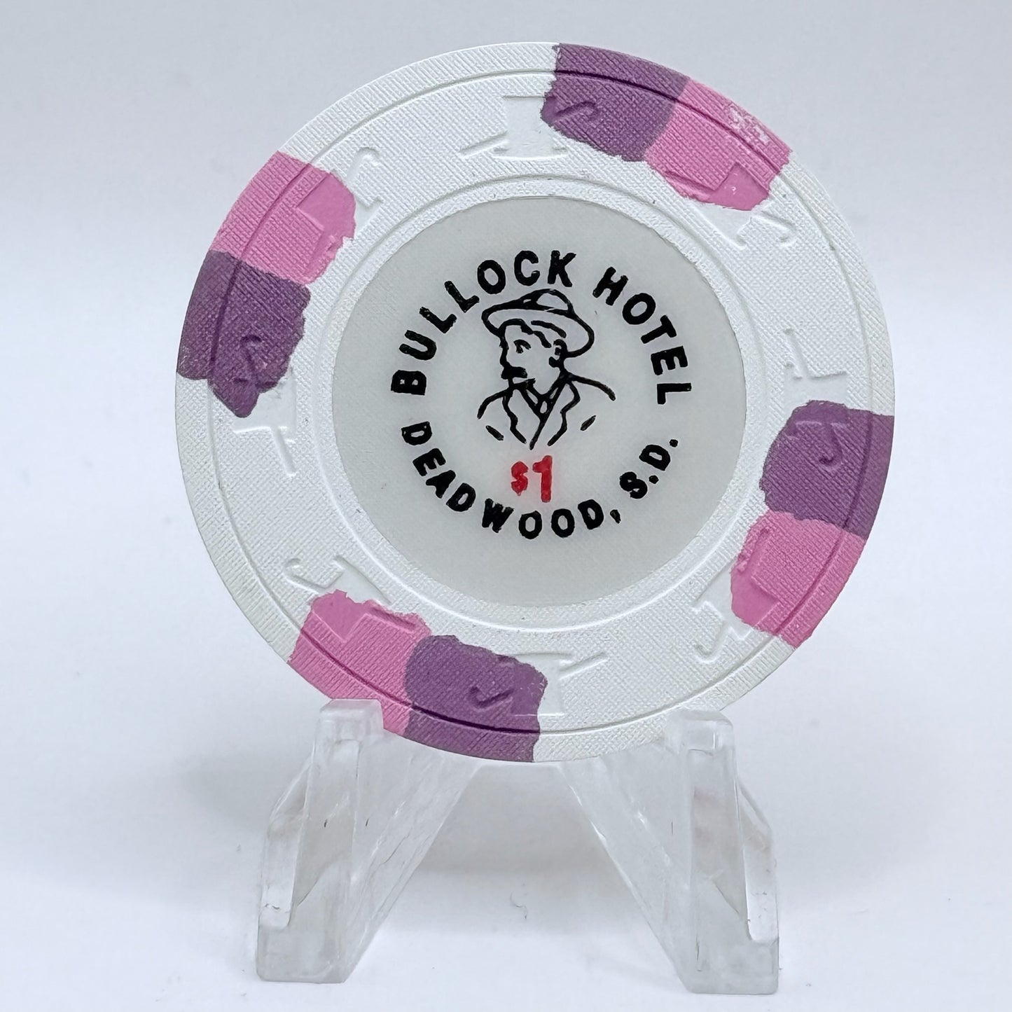 Bullock Hotel 633 635 Main $1 Casino Chip D1000