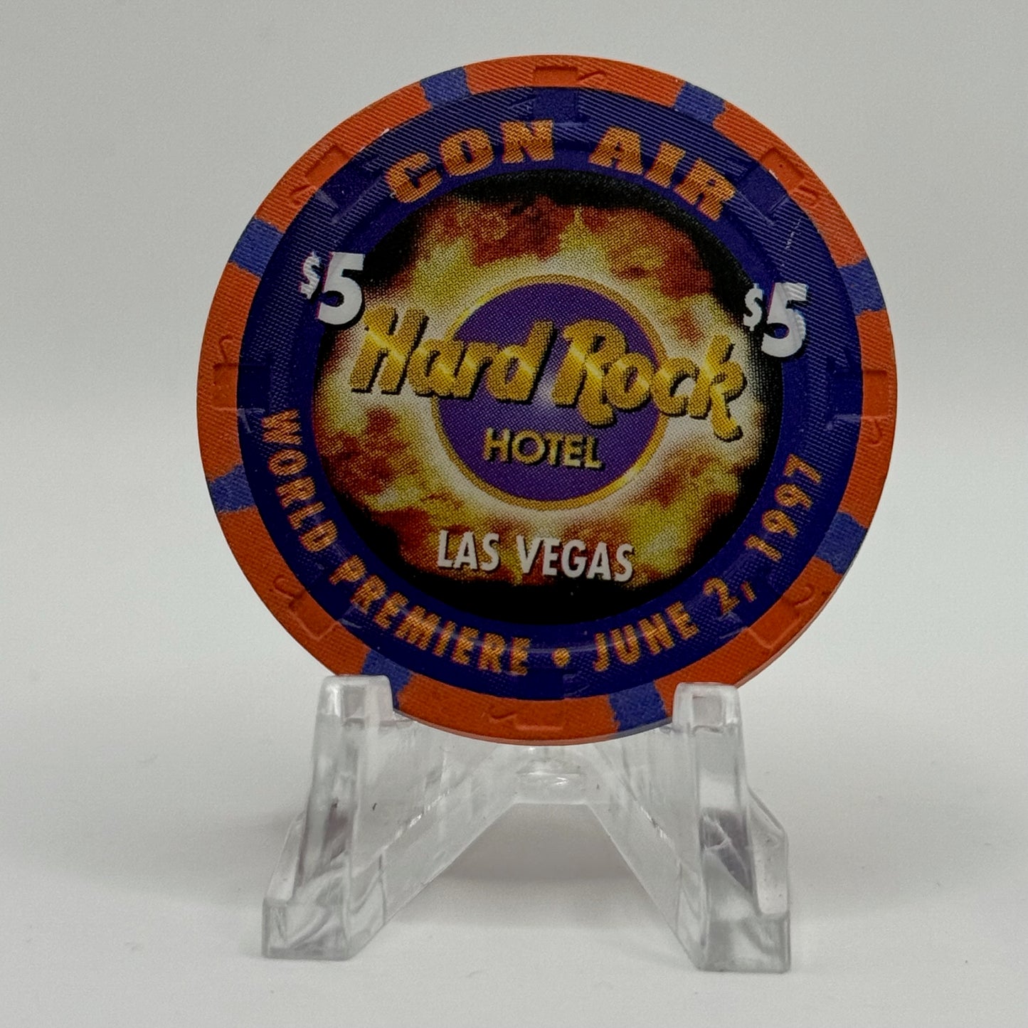 Hard Rock - Las Vegas Las Vegas Nevada 1997 'Con Air' LE $5 Casino Chip N9850