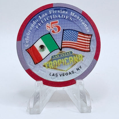 Tropicana Las Vegas Nevada 1996 'Felicadades' LE $5 Casino Chip N9233