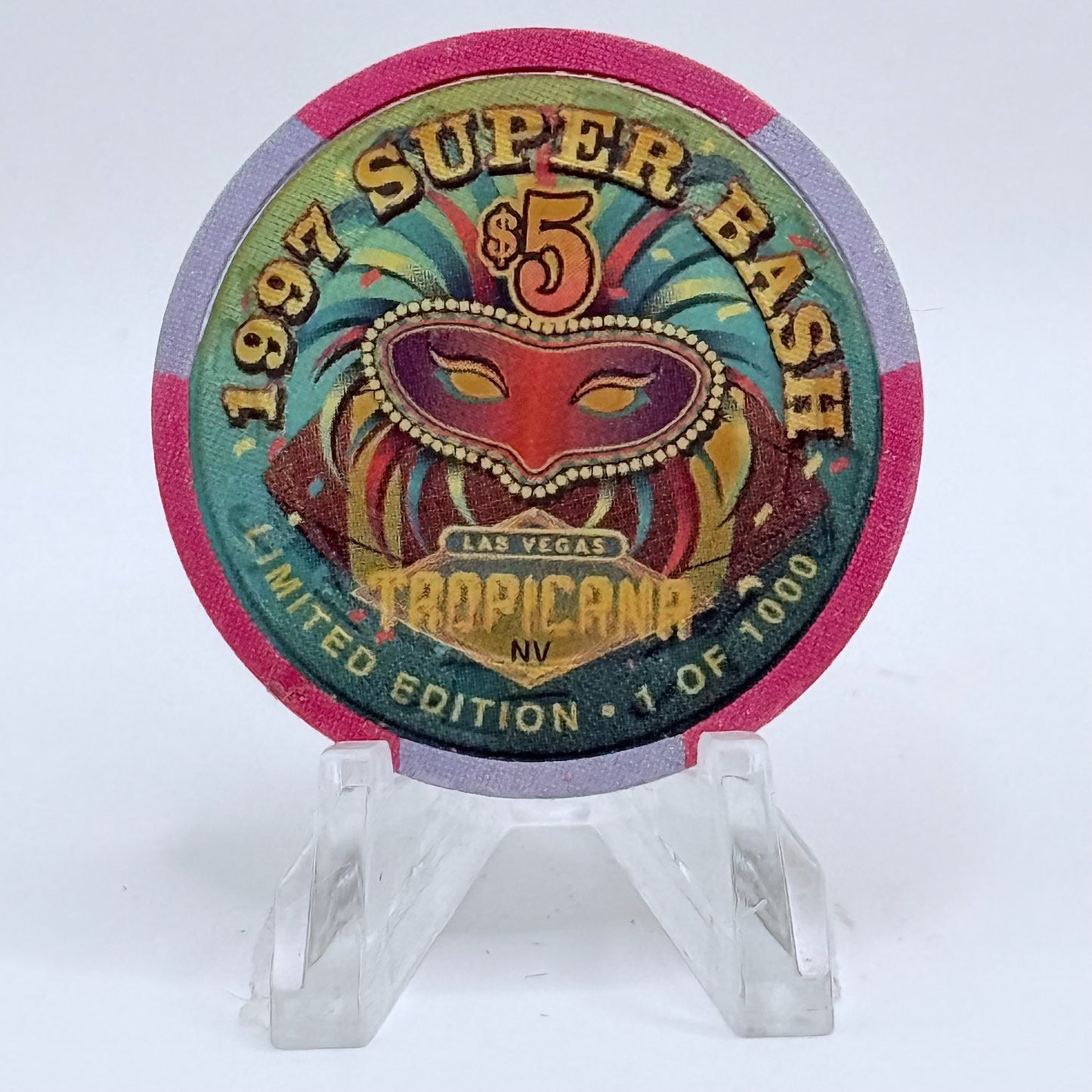 Tropicana Las Vegas Nevada 1997 'Super Bash' LE $5 Casino Chip N9245