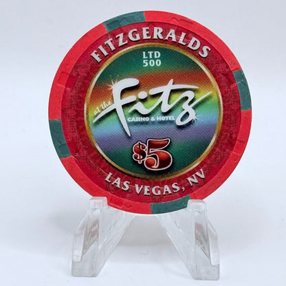 Fitzgeralds (Fitz) Las Vegas Nevada 2006 'St Patrick's Day' LE $5 Casino Chip E5381