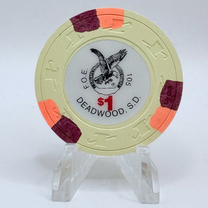 F.O.E. 105 Deadwood South Dakota 1990 $1 Casino Chip D3100