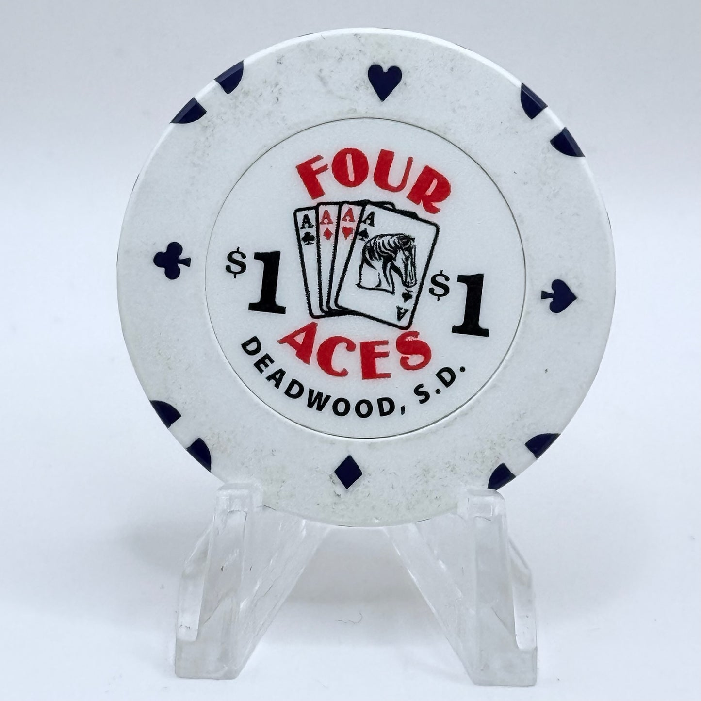 Four Aces Deadwood South Dakota 2010 $1 Casino Chip D3401