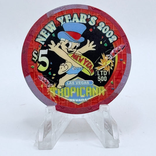 Tropicana Las Vegas Nevada 2002 'New Year' LE $5 Casino Chip V9916
