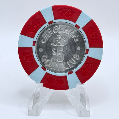 McCarlie's Gold Club Sparks Nevada 1978 $5 Casino Chip N5084