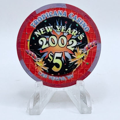 Tropicana Las Vegas Nevada 2002 'New Year' LE $5 Casino Chip V9916