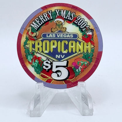 Tropicana Las Vegas Nevada 2001 'Christmas' LE $5 Casino Chip V7103