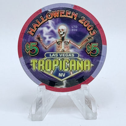 Tropicana Las Vegas Nevada 2003 'Happy Halloween' LE $5 Casino Chip E2855