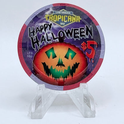 Tropicana Las Vegas Nevada 2003 'Happy Halloween' LE $5 Casino Chip E2855