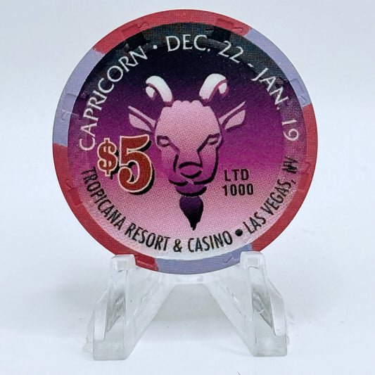 Tropicana Las Vegas Nevada 1998 'Capricorn' Series 20 LE $5 Casino Chip V3543