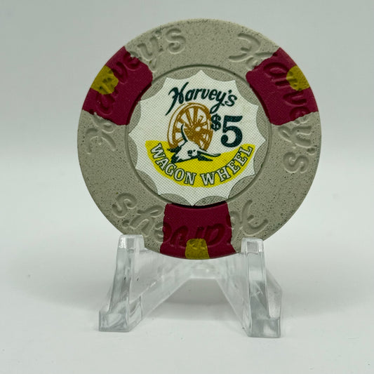 Harvey's (Wagon Wheel) Lake Tahoe Nevada 1973 $5 Casino Chip N5161