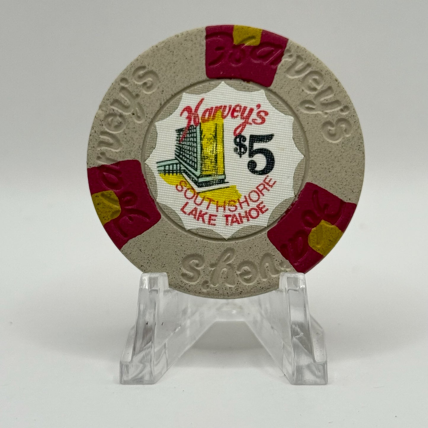 Harvey's (Wagon Wheel) Lake Tahoe Nevada 1973 $5 Casino Chip N5161