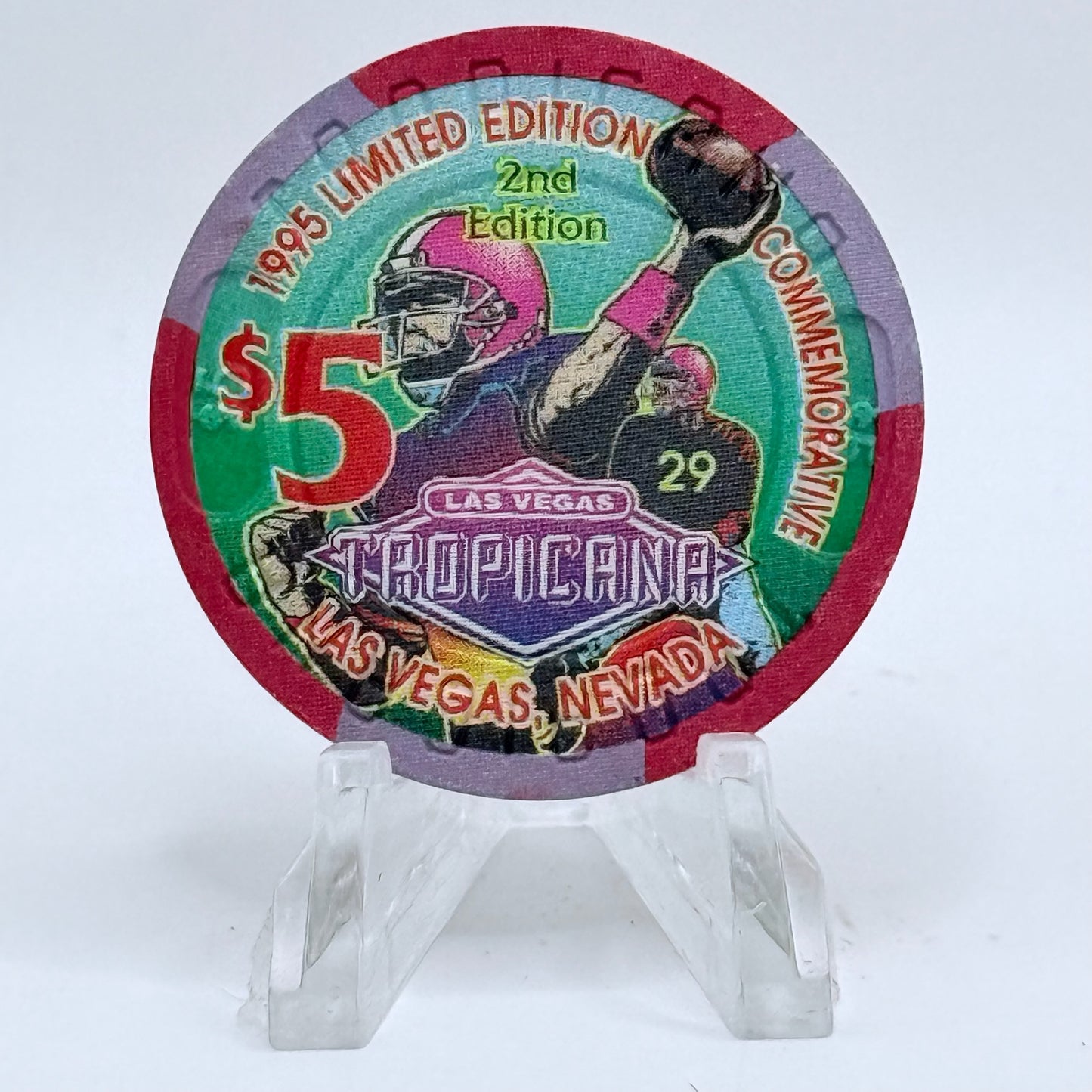 Tropicana Las Vegas Nevada 1995 LE $5 Casino Chip N4508