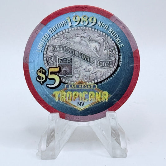 Tropicana Las Vegas Nevada 1996 'National Finals Rodeo' LE $5 Casino Chip N9236