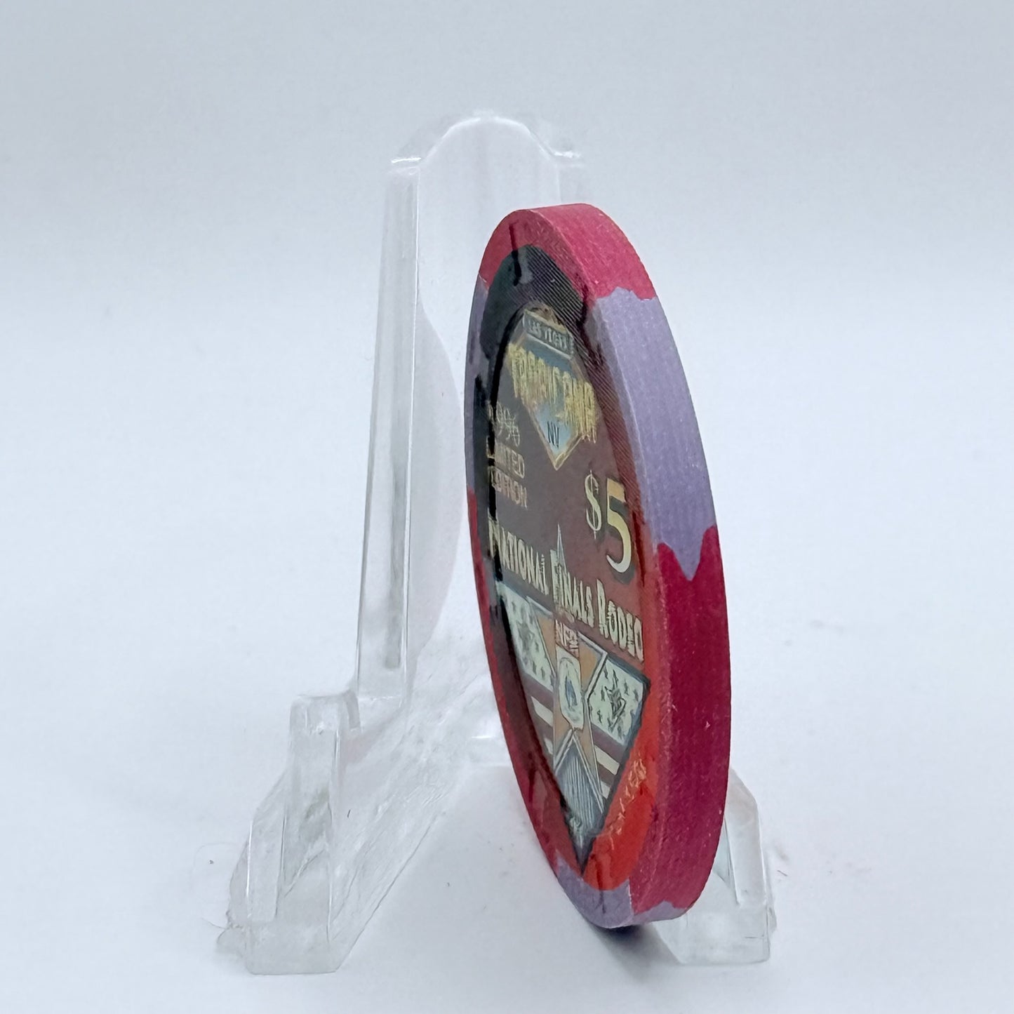 Tropicana Las Vegas Nevada 1996 'National Finals Rodeo Buckle' LE $5 Casino Chip N9238