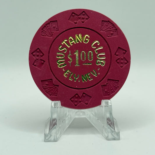 Mustang Club Ely Nevada $1 Imitation Chip N0977