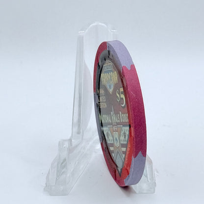 Tropicana Las Vegas Nevada 1996 'National Finals Rodeo Buckle' LE $5 Casino Chip N9240