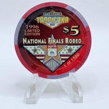 Tropicana Las Vegas Nevada 1994 'National Finals Rodeo Buckle' LE $5 Casino Chip N9241