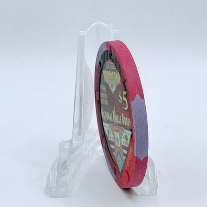 Tropicana Las Vegas Nevada 1996 'National Finals Rodeo Buckle' LE $5 Casino Chip N9243